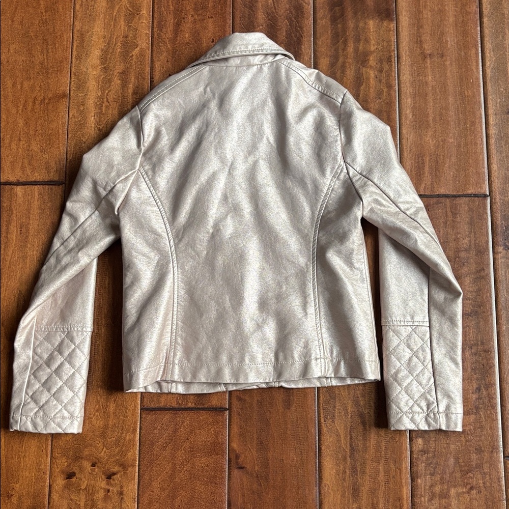 Art Class Girls Faux Leather Moto Pink Jacket Size Medium (7/8) - Picture 2 of 6